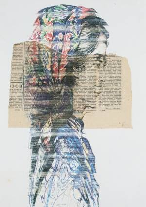 Vagrich Bakhchanyan. Untitled, 1972-73. MQ; Colour pencil and collage. Norton and Nancy Dodge Collection of Nonconformist Art from the Soviet Union. Photograph: Alexei Zagdansky/AZFilm.