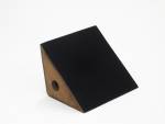 Becky Beasley. Camera V, 2014. Walnut, black lacquer, 17.5 x 12 x 10 cm. Courtesy: Laura Bartlett Gallery, London.