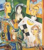 John Bellany. <em>The Gamblers </em>1996. 173 x 153 cm, oil on canvas. Artist's Collection.