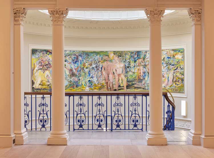 Cecily Brown, Unmoored from her reflection, 2021. Oil on linen, 149 x 539 cm © Cecily Brown. Courtesy the artist, Thomas Dane Gallery. Photo © David Levene.
