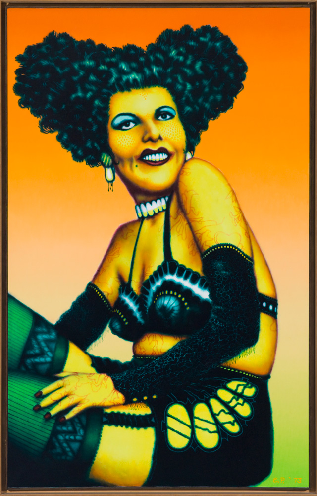 Ed Paschke, Elcina, 1973. © the Estate of Ed Paschke. Collection Museum of Contemporary Art Chicago, gift of Albert J. Bildner, 1974.5. Photo: Nathan Keay, © MCA Chicago.
