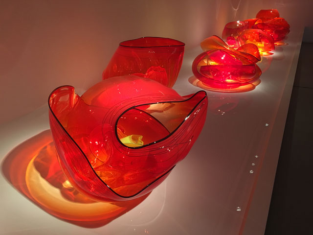 Dale Chihuly. Fire Orange Baskets, 2002-13. Installation view, Groninger Museum. Photo: Veronica Simpson.