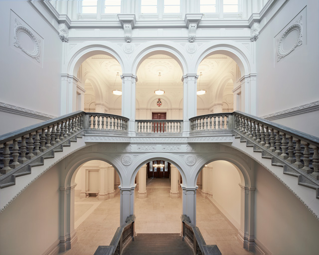 The Wohl Entrance Hall, Royal Academy of Arts, London, 2018. Photograph: James Harris