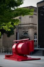 Anthony Caro. Aurora, 2000-03. Installation view outside Leeds Art Gallery and the Henry Moore Institute. Image courtesy of Barford Sculptures Ltd.