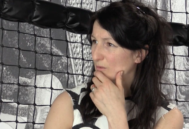Marvin Gaye Chetwynd talking to Studio International at The Idol, Abbey Leisure Centre, Barking, east London, March 2015. Photograph: Martin Kennedy.
