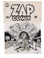 R Crumb. Drawing for cover of <em>Zap Comix </em>#3, 1968. Pen and ink on paper. Collection of Eric F. Sack. Courtesy Paul Morris Gallery, New York. © The Paul Morris Gallery and the Artist, 2006.