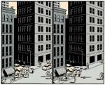 Chris Ware. 'Superman Suicide'. Two pages from <em>Jimmy Corrigan, The Smartest Kid on Earth</em>, published 2000. Reproduced with permission of the artist.