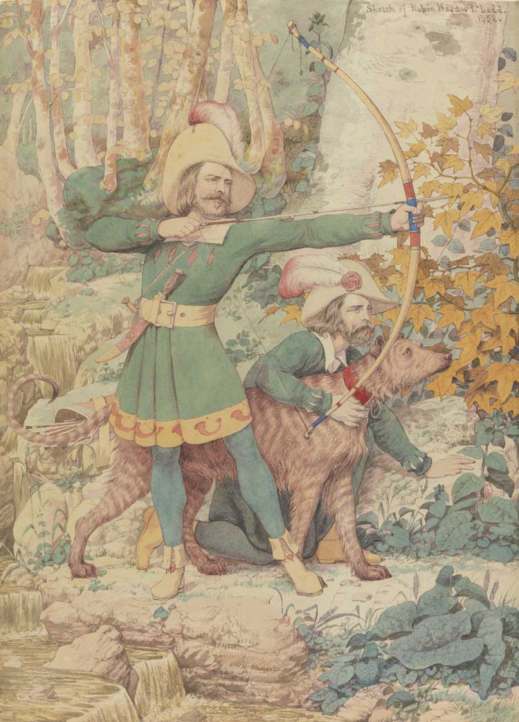 Richard Dadd, Robin Hood, 1852. Watercolour and pencil on paper, 35.9 x 25.7 cm. Yale Center for British Art, Paul Mellon Collection.