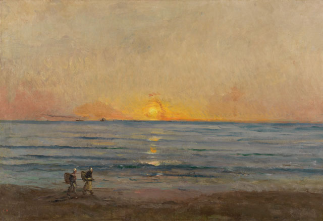 Charles-François Daubigny. Sunset near Villerville, 1874. The Mesdag Collection, The Hague.
