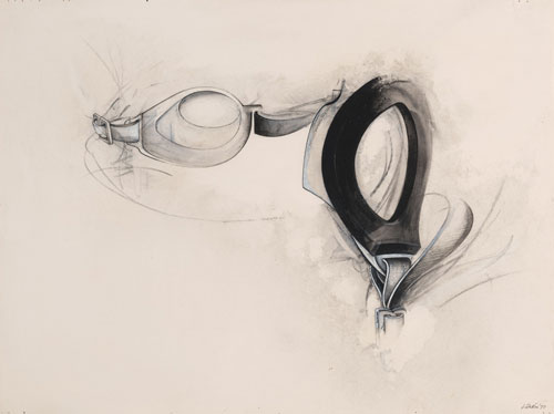Jay DeFeo. Untitled, from the Water Goggles series, 1977. Synthetic polymer, charcoal, ink, grease pencil and graphite on paper, 15 x 20 in. (38.1 x 50.8 cm). Private collection. © 2012 The Jay DeFeo Trust/Artists Rights Society (ARS), New York. Photograph: Ben Blackwell.