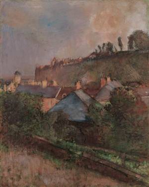 Edgar Degas. Houses at the Foot of a Cliff, c.1895-98. Oil on canvas. Columbus Museum of Art, Ohio, Gift of Howard D and Babette L Sirak, the Donors to the Campaign for Enduring Excellence, and the Derby Fund. <em>EDGAR DEGAS: The Last Landscapes</em>. By Anne Dumas, Richard Kendall, Flemming Friborg and Line Clausen Pedersen. ISBN: 1 85894 343 4. £19.95, Hardback, 128 pages, 26 x 22.5 cm (8¾ x 10¼ in), 100 colour illustrations.