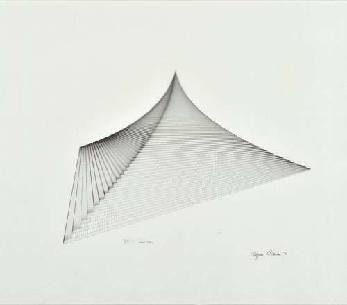 Agnes Denes, Probability Pyramid – Study for Crystal Pyramid, 1976. Private collection, Lund.