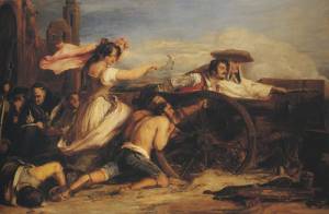 David Wilkie (1785–1841). <em>The Defence of Saragossa</em>, 1829. Oil on canvas, 94 x 141 cm. The Royal Collection. © 2009, Her Majesty Queen Elizabeth II.