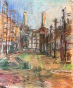 Anthony Eyton. Battersea Power Station, 2002. Pastel, 25 1/4 x 21 1/4 in. Photo courtesy Browse & Darby.