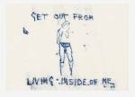 Tracey Emin. <em>Untitled</em> 2008. 
Monoprint, 
8 7/16 x 11 5/8 inches (21.5 x 29.5 cm). Copyright © the artist. Courtesy White Cube.