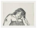 Lucian Freud (British, born Germany, 1922). <em>Woman with an Arm Tattoo</em>, 1996. Etching. Sheet: 27 9/16 x 36 1/8 in (70 x 91.7 cm). Publisher: Matthew Marks Gallery, New York. Printer: Studio Prints, London. Edition: 40. The Museum of Modern Art, New York. Jacqueline Brody Fund, Scott Sassa Fund, and Roxanne H. Frank Fund, 2002. © 2006 Lucian Freud.