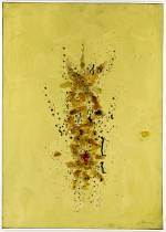 Lucio Fontana, Spatial Concept, 1954. Oil, ink and glass on canvas. 70 x 49.5 cm. Private Collection, Italy. © Fondazione Lucio Fontana, Bilbao, 2019.
