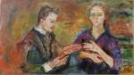 Portrait of Hans Tietse and Erica Tietse-Conrat, 1909. Oil on canvas, 76.5 x 136.2 cm. Abby Aldrich Rockefeller Fund. © 2013 Artists Rights Society (ARS), New York/Pro Litteris, Zurich.