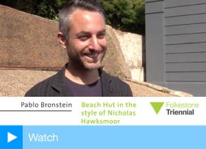 Pablo Bronstein, Beach Hut in the Style of Nicholas Hawksmoor, Folkestone Triennial 2014.