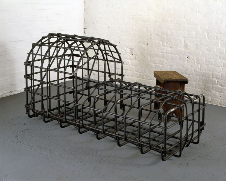 John Gibbons, The Crib, 1995-96. Steel, 88 x 142 x 171 cm.