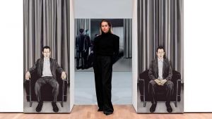 At the opening of her show at MASI Lugano, Gagliardi says she draws from Renaissance art and surrealism, film and TV as much as social media, to create digitally manipulated images and printed portraits and landscapes that express the isolation and seduction of our online lives