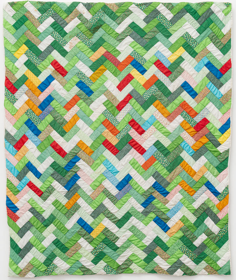 Candis Mosely Pettway. Coat of Many Colors (quilting bee name), 1970. Cotton and cotton/polyester blend, 200.7 x 170.2 cm (79 x 67 in). Courtesy Souls Grown Deep Foundation and Alison Jacques Gallery, London. © Candis Pettway.