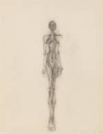 Alberto Giacometti. Standing nude, 1955. Pencil on paper. The Robert and Lisa Sainsbury Collection, Sainsbury Centre for Visual Arts, University of East Anglia, UK, UEA 68. © Estate of Alberto Giacometti/SOCAN (2019).