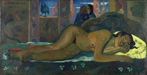 Paul Gauguin. <em>Nevermore O Tahiti</em>, 1897. Oil on canvas, 60 x 116 cm. Courtauld Gallery, London.