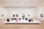 Work by Brian Rochefort (foreground) and Greg Breda. Installation view, Made in L.A. 2025, Hammer Museum, Los Angeles, October 5, 2025–
March 1, 2026. Photo: Sarah Golonka.