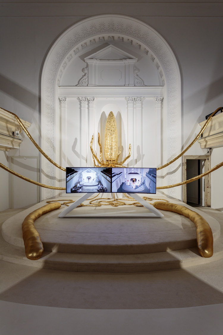 Trulee Hall, exhibition view at Zabludowicz Collection, London, 2020. Photo: Tim Bowditch.