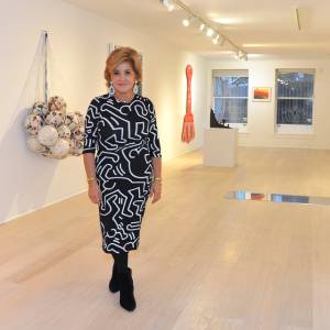 Leila Heller on opening night of her new gallery space at 17 East 76th Street.