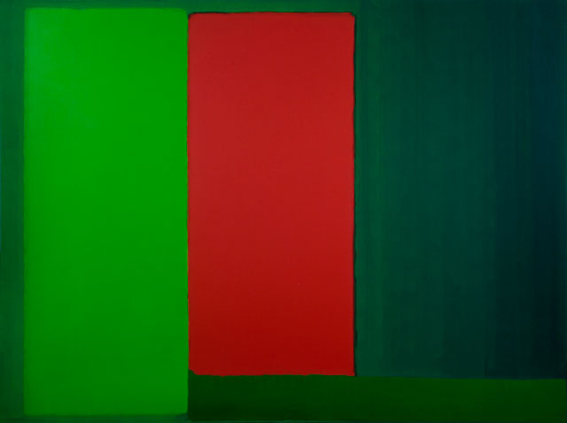 John Hoyland. 20.4.66, 1966. Acrylic on canvas, 229.5 cm x 304.8 cm (90 3/8 x 120 in). © The John Hoyland Estate. All rights reserved, DACS 2017. Photograph: Colin Mills,
courtesy of Pace Gallery.