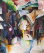 Alexandra Exter, Composition (Genova), 1912. Oil on canvas, 115.5 x 86.5 cm. Alex Lachmann Collection.