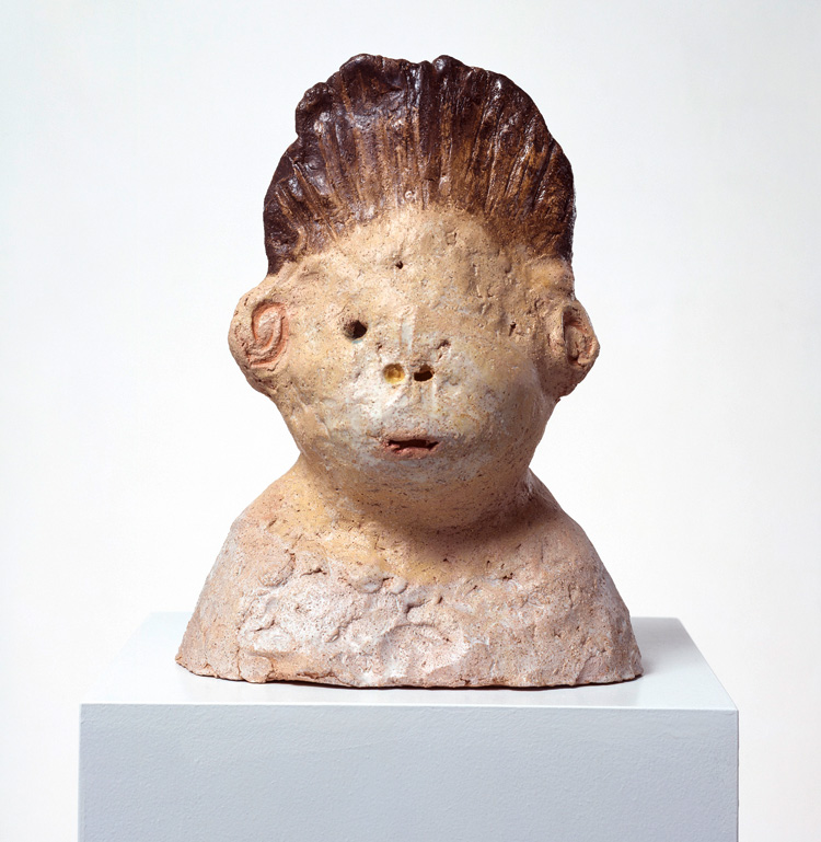 Leiko Ikemura. Single-Eyed Baby, 1994. Glazed terracotta. Studio Ikemura, Berlin, Germany. Image © Leiko Ikemura and VG Bild-Kunst 2021. Photo: Jochen Littkemann.