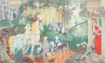 Tove Jansson: Fairytale Panorama (left panel), 1949. Commision for the wall at the kindergarten of Ab Federation Stevedoring Ltd (today a preschool operated by the City of Kotka). City of Kotka. © Moomin Characters Oy Ltd. Photo: HAM / Maija Toivanen.