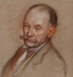 William Rothenstein, Thomas Hardy, 1900. Sanguine and pastel on paper, 22.9 x 22.9 cm (9 x 9 in). Courtesy of Piano Nobile, London.