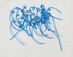 Clare Jarrett. Writing (blue), 2016. Wire, 10 x 10 cm.