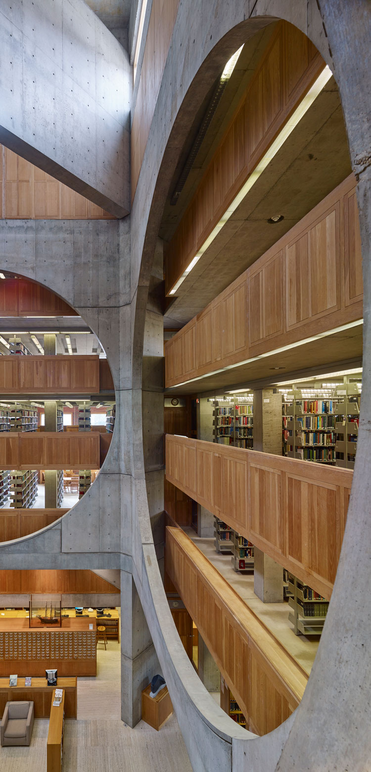 Exeter Library. © Cemal Emden, The Essential Louis Kahn, (Prestel, 2021).