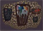 Vasily Kandinsky. Fragments, May 1943. Oil and gouache on board, 41.9 × 57.9 cm. Solomon R. Guggenheim Museum, New York, Solomon R. Guggenheim Founding Collection 49.1224. © Vasily Kandinsky, VEGAP, Bilbao, 2020.