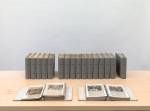 On Kawara. I Read, 1966-95. Clothbound loose-leaf binders with plastic sleeves and inserted printed matter. Eighteen volumes, 11 1/2 x 11 3/4 x 3 in (29.2 x 29.8 x 7.6 cm) each. Sleeve size: 11 x 8 1/2 in (27.9 x 21.6 cm). Inserts: Newspaper pasted on paper with ink additions, 11 x 8 1/2 in (27.9 x 21.6 cm) each. Front-page inserts: Newspaper with ink additions, 11 x 7 7/8 in (27.9 x 20 cm) each. Collection of the artist.