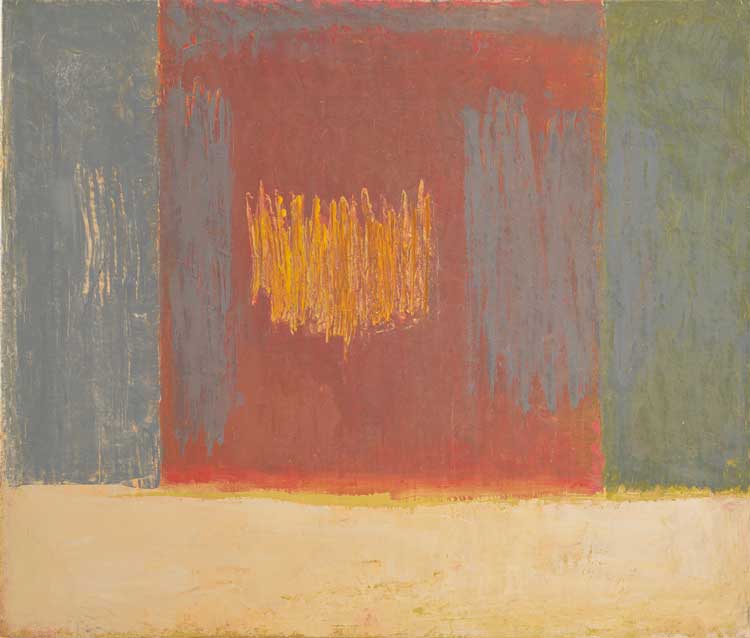 Christopher Le Brun, Cymbal, 2022. Oil on canvas, 85.3 x 100.3 cm (33 5⁄8 x 39 1⁄2 in). © Christopher Le Brun, all rights reserved DACS 2024. Courtesy albertz benda, New York.