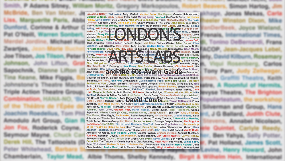 London’s Arts Labs and the 60s Avant-Garde, book cover, designed by David Curtis.