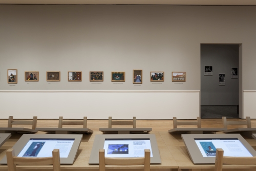 Installation view (2) of One-Way Ticket: Jacob Lawrence’s Migration Series and Other Visions of the Great Movement North, The Museum of Modern Art, April 3–September 7, 2015. © 2015 The Museum of Modern Art. Photograph: Jonathan Muzikar.