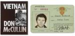 Vietnam by Don McCullin, book cover and Don McCullin's press card. © Don McCullin.