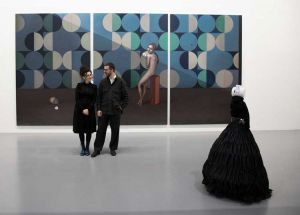 Margherita Manzelli and curator Stefano Collicelli Cagol. Photo: Chiara Riccio.