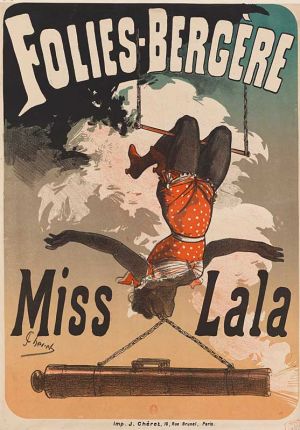 Jules Chéret. Folies-Bergères. Miss Lala, 1880. Colour lithograph, 55 x 39 cm. Bibliothèque-musée de l'Opéra. © Bibliothèque Nationale de France, Paris.