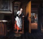 Nicolaes Maes, The Eavesdropper, c1656. Oil on canvas, 57.5 × 66 cm. The Wellington Collection, Apsley House [English Heritage]. © Historic England Photo Library.