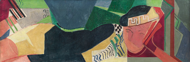 Oskar Moll. Model in Repose, around 1931. Oil on canvas, 46 x 135 cm. Private collection. © Photo: Serge Hasenböhler.