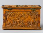 Unicorn hunting, late 15th century. Wooden box. © RMN-Grand Palais (musée de Cluny - musée national du Moyen Âge) / J-G. Berizzi.