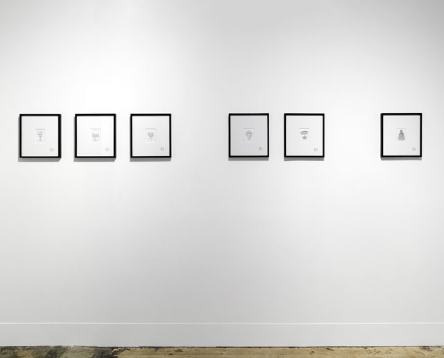 Cynthia Marcelle. No title, 2017–18. Six drawings, pencil on paper. Courtesy the artist, Galeria Vermelho, Silvia Cintra + Box4 and Sprovieri Gallery.